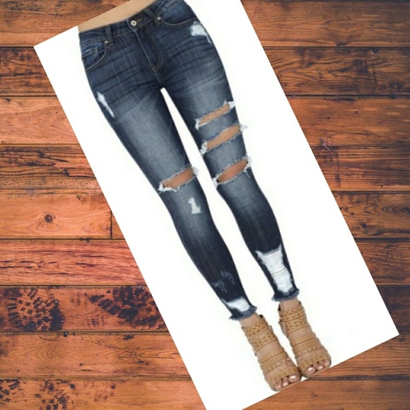 Denim - KANCAN DISTRESSED SKINNY JEAN